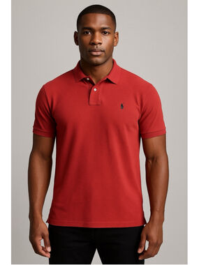 Polo Ralph Lauren Shirt Red Polo Mens Medium Golf Tennis